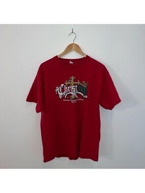 M Red Short Sleeve Tee Shirt Size Medium